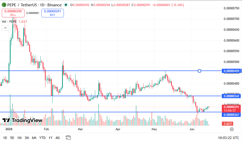 Pepe Price Chart